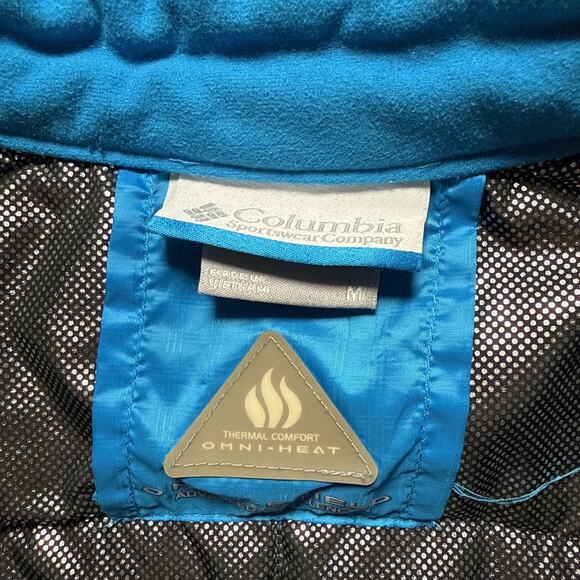 Columbia Jacket Vest Women Medium Omni‑Heat Full Zip Insulated Blue Outdoor Hike - Picture 9 of 9
